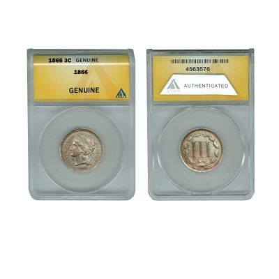 Three Cent Nickel ANACS Certified 1