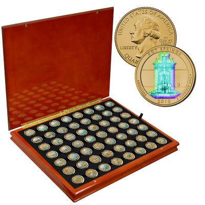 2010-2021 Gold Hologrammed PARKS AND TERRITORIAL QUARTERS, Boxed 1
