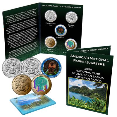 AMERICA THE BEAUTIFUL® NATIONAL PARKS 5 PC QUARTER SET - Samoa 1