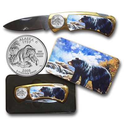 Pocket Knife - Bear 2008 Alaska State Quarter 1