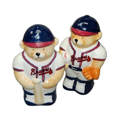 CLOSEOUT - Atlanta Braves Ceramic Salt & Pepper Shakers 1