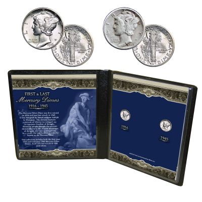 1916 & 1945 - First & Last Mercury Silver Dimes 2