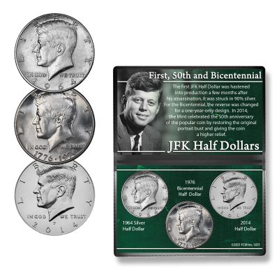 First, 50th and Bicentennial JFK Half Dollars 1