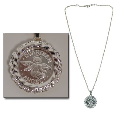 .999 Silver Guardian Angel Necklace 1