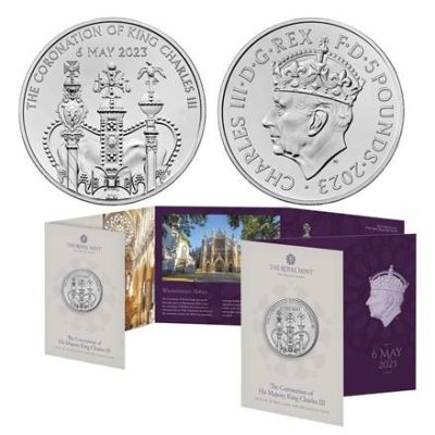 The Official Royal Mint King Charles III Coronation £5 Brilliant Uncirculated Coin 1