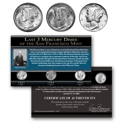 Last 3 S Mint Mercury Dimes 1