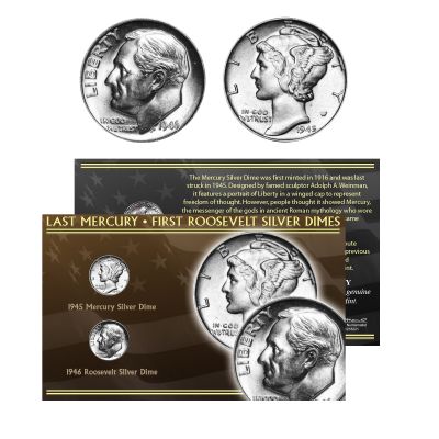 Last Mercury • First Roosevelt Silver Dimes 1