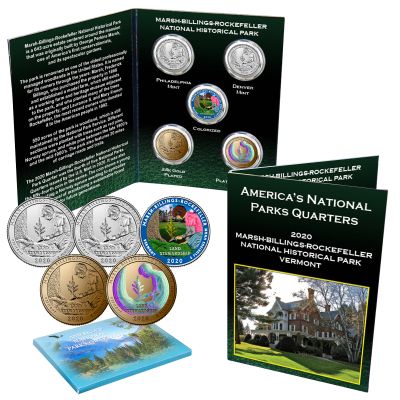 AMERICA THE BEAUTIFUL® NATIONAL PARKS 5 PC QUARTER SET - VT 1