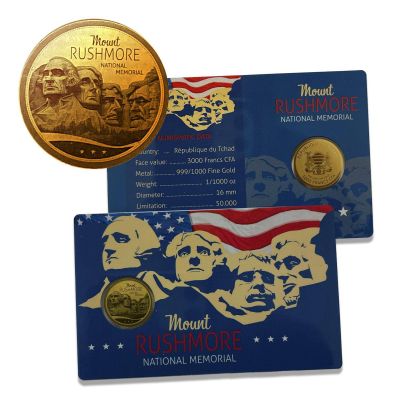 Mt. Rushmore 1/1000 Ounce Gold Coin 1