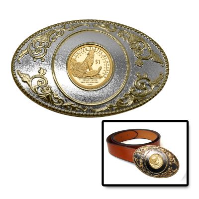 Native American Dollar Belt Buckle 1