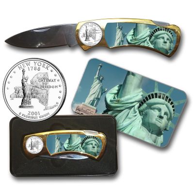 Pocket Knife - Statue of Liberty 2001 NY State Quarter 1