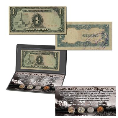 Pearl Harbor Coin Collection and Japanese Invasion Note 1