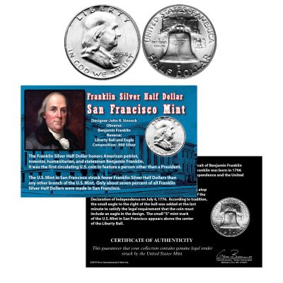 S Mint Franklin Silver Half Dollar 1