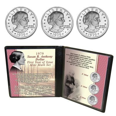 1979 Susan B. Anthony First Year of Issue Mint Mark Set 1