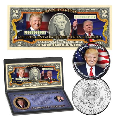 Donald Trump 45th President Colorized Coin & Currency 1