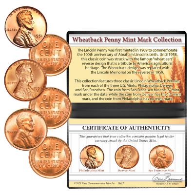 Wheatback Penny Mint Mark Collection 1