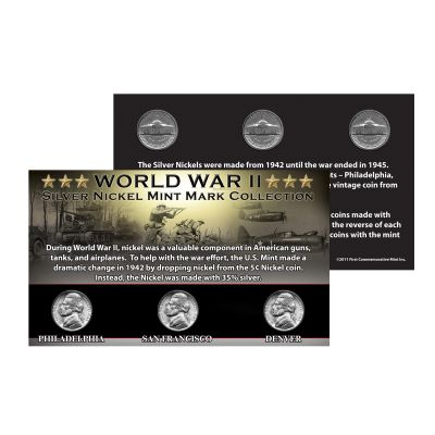 WWII Silver Nickel Mint Mark Collection 1