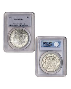 1921 P Morgan Silver Dollar PCGS MS63