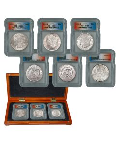 1921 MS64 ICG PDS "Last Year of Issue" Morgan Silver Dollars