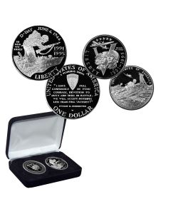 1993 WWII 50th Anniversary - Silver Dollar and Half Dollar Proof Set