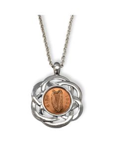 Lucky Irish Penny Celtic Knot Necklace