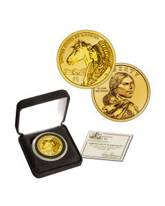 24K Gold Plated Native American Dollar - 2012