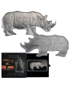 2022 Animals of Africa: Black Rhino 1 OZ Silver