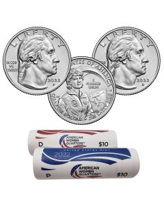 2022 P & D Dr Sally Ride AMERICAN WOMEN WASHINGTON QUARTERS MINT ROLLS