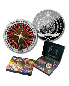 2023 Silver Roulette Wheel Spinning 1.5 oz Coin - Niue