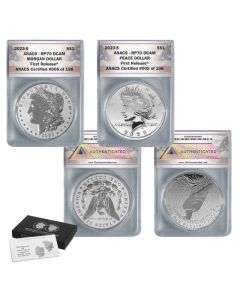 RP70 Morgan and Peace Dollar 2023 Two-Coin Reverse Proof Set 