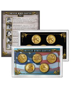 2023 24K GOLD PLATED AMERICAN WOMEN QUARTERS SET OF 5