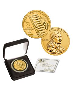 24K Gold Plated Native American Dollar - 2024