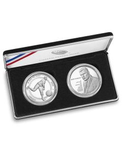 2022 Negro Leagues Baseball Proof Silver Dollar & Jackie Robinson Silver Medal Set
