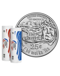 2023 Edith Kanakaʻole American Women Quarters P&D Rolls