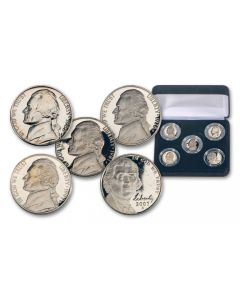 5 DECADES OF S MINT PROOF NICKELS 1960’s to 2000’s