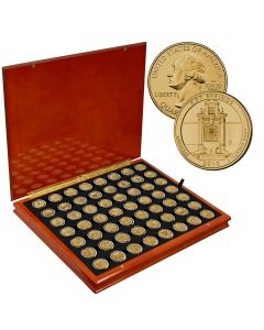 2010-2021 PARKS AND TERRITORIAL QUARTERS, GOLD PLATED, BOXED