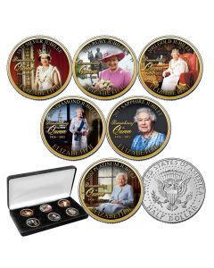 Celebrating the Jubilees of Queen Elizabeth II - 6 Coin Set