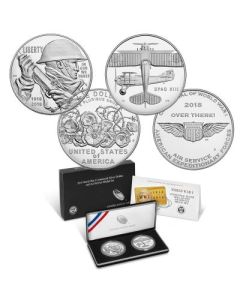 2018 WWI Centennial Silver Dollar and Medal Set - Air Force
