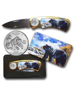 Pocket Knife - Bear 2008 Alaska State Quarter