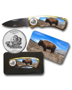 Pocket Knife - Bison 2005 Kansas State Quarter