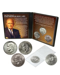 Last 3 Eisenhower Dollars - with a Free First Year of Issue Susan B. Anthony Dollar