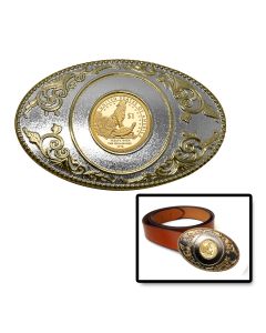 Native American Dollar Belt Buckle