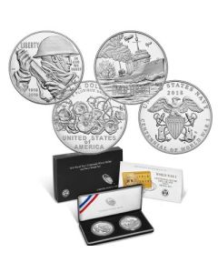 2018 WWI Centennial Silver Dollar and Medal Set -Navy