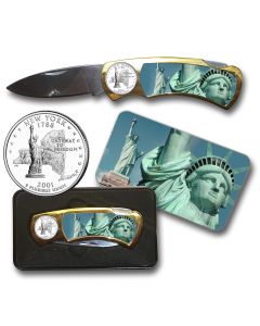 Pocket Knife - Statue of Liberty 2001 NY State Quarter
