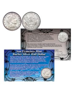 San Francisco Mint Barber Silver Half Dollar