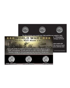 WWII Silver Nickel Mint Mark Collection